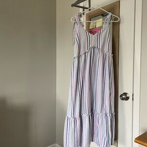 Summer Pastel Shoulder Tie Sundress